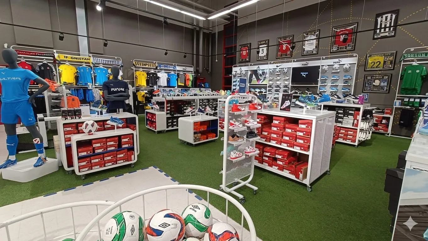 Moderni suomalainen liiketila tekonurmella